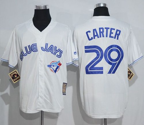 Blue Jays #29 Joe Carter White Cooperstown Throwback Stitched MLB Jersey - Click Image to Close